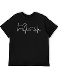 Dog Heartbeat T-Shirt - Black