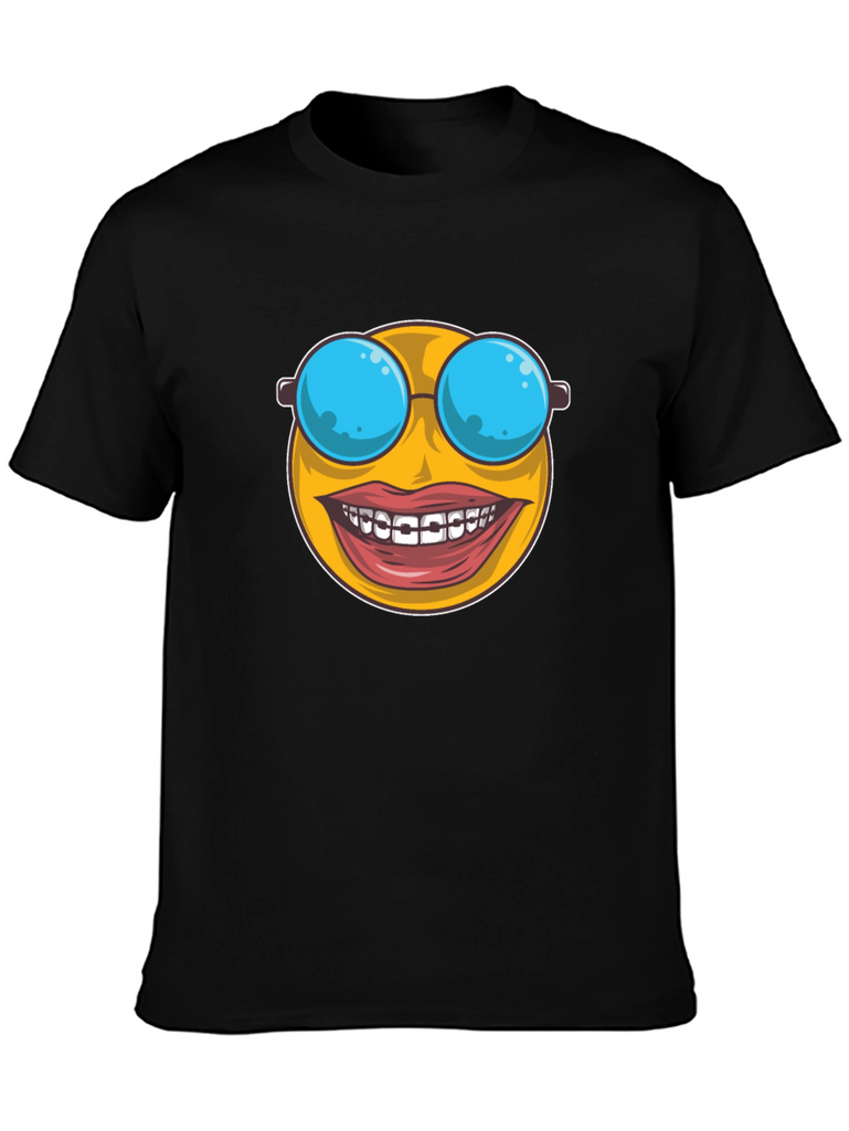 Funny Emoji T-Shirt - Braces & Sunglasses