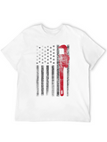 Plumber American Flag Graphic Tee