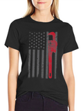 Plumber American Flag Graphic Tee