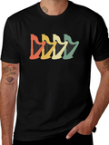 Retro Harp Graphic T-Shirt Music Lover Tee