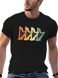 Retro Harp Graphic T-Shirt Music Lover Tee