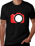 Camera Graphic Tee - Black Short Sleeve