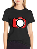 Camera Graphic Tee - Black Short Sleeve