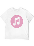 Retro Music Note Graphic Tee - Black