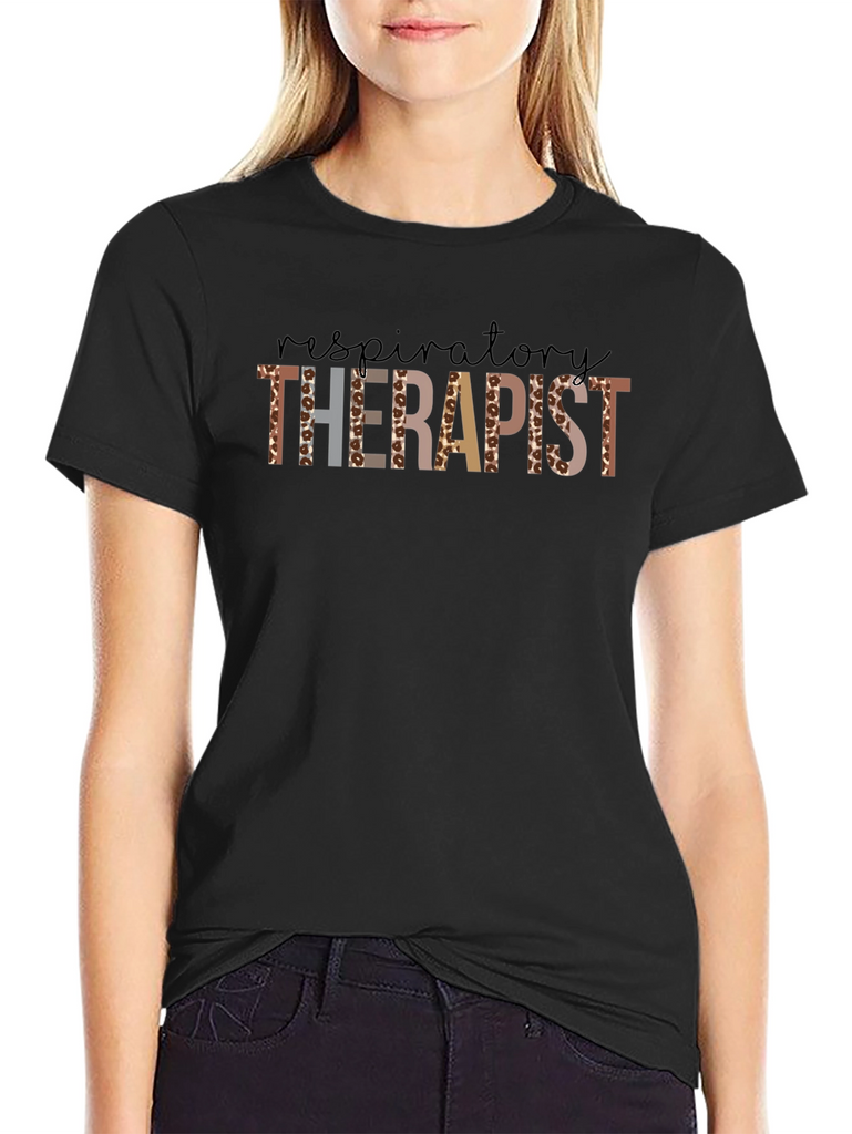 Respiratory Therapist T-Shirt Leopard Print
