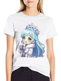 Anime Winter Princess T-Shirt - Coffee Lover Tee