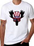 Patriotic Moose Tee - USA Pride