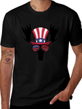Patriotic Moose Tee - USA Pride
