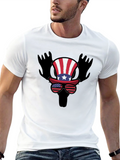 Patriotic Moose Tee - USA Pride