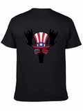 Patriotic Moose Tee - USA Pride