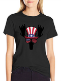 Patriotic Moose Tee - USA Pride
