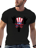 Patriotic Moose Tee - USA Pride