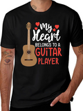 Guitar Player Heart Graphic Tee - Musicians Love