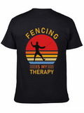 Fencing is My Therapy Graphic T-Shirt