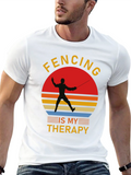 Fencing is My Therapy Graphic T-Shirt