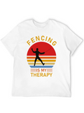 Fencing is My Therapy Graphic T-Shirt