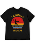 Fencing is My Therapy Graphic T-Shirt