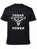 Vegan Power T-Shirt - Weightlifting Gorilla Design