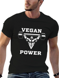 Vegan Power T-Shirt - Weightlifting Gorilla Design
