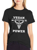Vegan Power T-Shirt - Weightlifting Gorilla Design