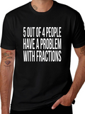 Funny Math T-Shirt: 5 Out Of 4 People Problem
