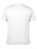 Julie Personalized Black Cotton T-Shirt