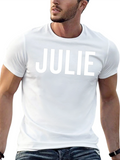 Julie Personalized Black Cotton T-Shirt