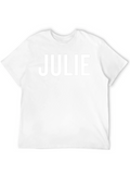 Julie Personalized Black Cotton T-Shirt