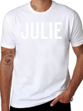 Julie Personalized Black Cotton T-Shirt