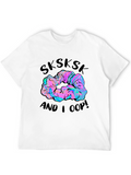 Sksksk And I Oop! Scrunchie Graphic Tee