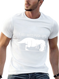 T-Rex Hates Push-Ups Funny Graphic T-Shirt