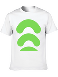 Abstract Green Graphic Black T-Shirt