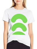 Abstract Green Graphic Black T-Shirt