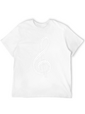 Musical Treble Clef Piano Keys Graphic Tee