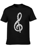 Musical Treble Clef Piano Keys Graphic Tee
