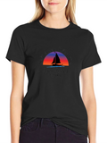 Sail Away Sunset Beach Oahu T-Shirt