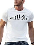Evolution of Biking Black T-Shirt