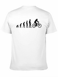 Evolution of Biking Black T-Shirt