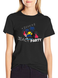 Welcome Beach Party Black T-Shirt