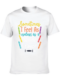 Funny White Crayon Graphic Tee
