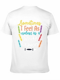Funny White Crayon Graphic Tee