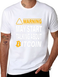 Bitcoin Warning Mens Black T-Shirt Crypto
