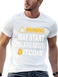 Bitcoin Warning Mens Black T-Shirt Crypto