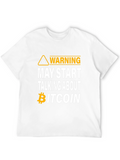 Bitcoin Warning Mens Black T-Shirt Crypto