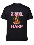 Girl With a Harp Graphic Tee