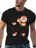 Squirrel Love Graphic Tee - Cute Animal T-Shirt