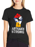 Artsakh Strong T-Shirt - Fist Flag Design