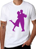Dancing Couple Graphic Tee - Black
