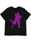 Dancing Couple Graphic Tee - Black